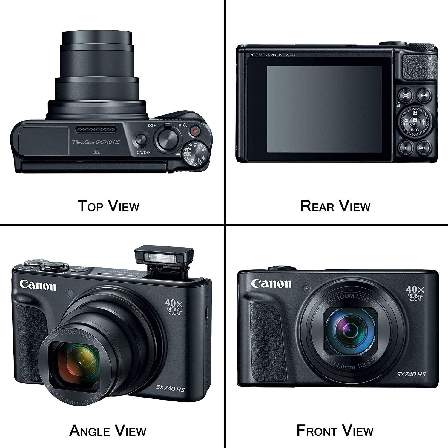 Canon Powershot SX740 HS Wifi Bluetooth Digital Camera Black Canon Powershot SX740 HS Wifi Bluetooth Digital Camera Black
