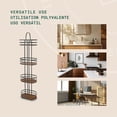 thumbnail image 2 of Mueble Para Baño Estantería Almacenamiento Para Baño de 4 Niveles Organizador De Baño Metalico Negro Mate con Madera Acacia, 2 of 10