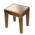 thumbnail image 2 of 21, 17 Inch Side End Table, Mirror Tops, Wood Frames, Set of 2, Brown- Saltoro Sherpi, 2 of 5