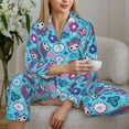 thumbnail image 6 of Naloa Wls And Flowers Pajamas for Women Set, Womens Pajama Sets, Lounge Sets for Women, 2pjs for Women-Medium, 6 of 7