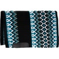thumbnail image 4 of Schneiders Lacey Oversized Western Show Saddle Blanket | 34x40 | Turquoise/Grey, 4 of 5