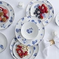 thumbnail image 2 of Stone Lain Viola Juego De Vajilla De 12 Piezas, Platos Y Cuencos De Porcelana, Vajilla Para 4 Personas, Apto Para Microondas Y Lavavajillas, Color Azul, 2 of 5