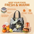 thumbnail image 5 of Pioneer Flower Floral Print Pattern Insulated Lunch Bag for Women & Adults,Large Portable Soft Cooler Lunch Bag,Thermal Food Storage Tote with Pearl Cotton,8.66L,8.75x5.75x9.5 Inch, 5 of 6