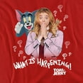 thumbnail image 2 of Tom and Jerry Movie What is Happening Unisex Adult T-Shirt, Red, X-Large, 2 of 6