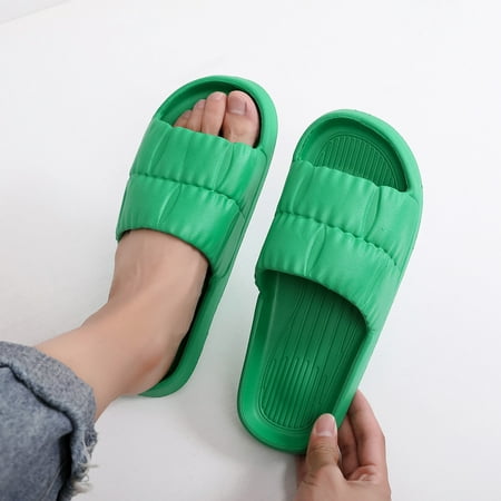 

Akiihool Men Sandals Casual Men s Beach Sandals Quick Dry Flip-Flop Slides Waterproof Wet Grip Soles Soft Comfort Fit Arch Support (Green 10)
