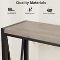 thumbnail image 6 of Kojooin Industrial Console Table, 2 Shelf Entryway Table with Storage, Narrow Sofa Table with V Design, 43" Console Table for Entryway, Living Room, Hallway, Foyer, 6 of 7