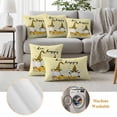 thumbnail image 4 of 2 Pack Outdoor Waterproof Throw Pillows, Farmhouse Gnome Honey Bee Decorative Rectangle Pillow Case Patio Pillows for Chair Couch Sofa 20x12in, 4 of 9
