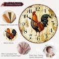 thumbnail image 5 of Soaying 10" Quartz Rustic Rooster Indoor Wall Clock, Silent Mechanism, 5 of 8
