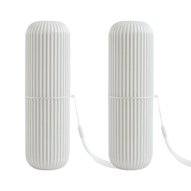 Estuche de viaje para cepillos de dientes, soporte portátil para cepillos de dientes, soporte para pasta de dientes, soporte de plástico para cepillos de dientes para senderismo, camping, viajes de