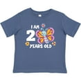 thumbnail image 3 of Inktastic I Am 2 Years Old Cute Smiling Butterfly with Flowers Girls Baby T-Shirt, 3 of 5