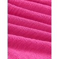 thumbnail image 4 of Hot Pink Ruched Tie-Shoulder Pleated Mini Dress For Women, 4 of 4