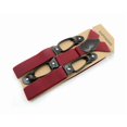 thumbnail image 5 of SUTENGDA Button Holes Link Men‘s Suspenders Adjustable Elastic Unisex Braces Wine Red, 5 of 5