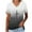 Black, variant on OKBOP Ladies Tops and Blouses Black Gradient V-Neck Short Sleeve Crucifix T-Shirts Womens Shirts