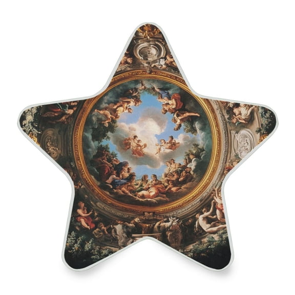 WOBOGO The Baroque Pattern LED Star Night Light 0.2 Watt Wall Plug Dusk to Dawn Auto Switch Adjustable Brightness Soft White Light