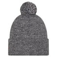 thumbnail image 2 of Men's New Era Black Chicago Bulls Marled Cuffed Knit Hat with Pom, 2 of 2