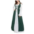 thumbnail image 1 of TopLLC Costumes d'Halloween pour Femmes, Robes d'Automne pour Femmes 2022 Mode Femmes Automne Patchwork Décontracté Épaules Dénudées Manches Longues Cosplay Robe Bandage Robe Maxi pour Halloween, 1 of 9