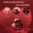 thumbnail image 2 of ASKITO Bow Jewelry Box, Rose Ring Box, Red Ring Case Necklace Earring Box, for Mom Grandma Wife Girlfriend on Mothers Day Birthday Valentines Christmas Anniversary Romantic Gifts, 2 of 7