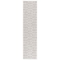 thumbnail image 2 of SAFAVIEH Beach House Jack Geometric Indoor/Outdoor Runner Rug, Gray/Ivory, 2' x 8', 2 of 6