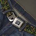 thumbnail image 2 of Buckle-Down Belt, Seatbelt Buckle Belt, Camo Olive Black Skull Yard, 34 to 52 Inches, 2 of 9