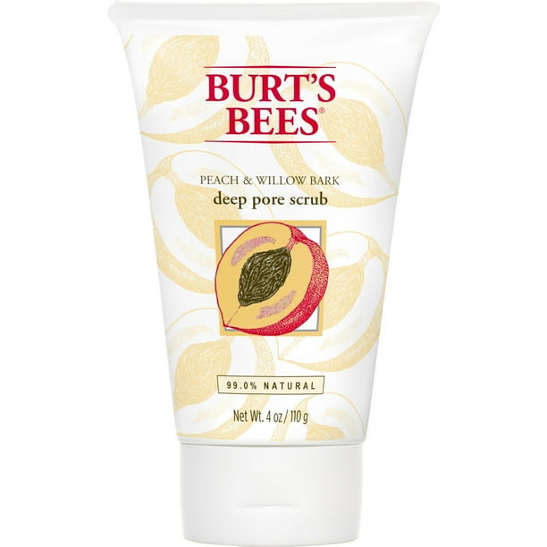 Burt's Bees Peach and Willow Bark Exfoliating Facial Scrub, 4 fl oz