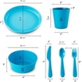 thumbnail image 1 of Plaskidy Kids Vajilla Set for 4-24 Piece Plastic Childrens D PLASKIDY PLASKIDY, 1 of 2