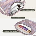 thumbnail image 3 of Abstract Bohemian Crossbody Bag - Vintage Floral Shoulder Tote, Large Capacity Casual Purse, 3 of 5