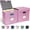 Pink, variant on 2 Pack Hanging File Folder Box with Lid, Durable Letter Size Filing Storage Box, Sturdy File Holder with Cardboard Support PVC Rails for Office Home Organizer, Black