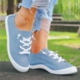 thumbnail image 3 of Womens Low Top Canvas Shoes Girls Casual Lace up Fashion Sneakers Comfortable Walking Flat Shoes, 3 of 7