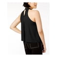 thumbnail image 2 of bar III Womens Keyhole Cold Shoulder Blouse, Black, XX-Small, 2 of 3