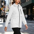 thumbnail image 5 of Vivianyo HD Women's Hooded Zip Up Windbreaker Jacket,Elastic Cuff Long Sleeve Outerwear For Women,Fall Coat for Hiking Trips and City Commutes, Sizes S-3XL, 5 of 7