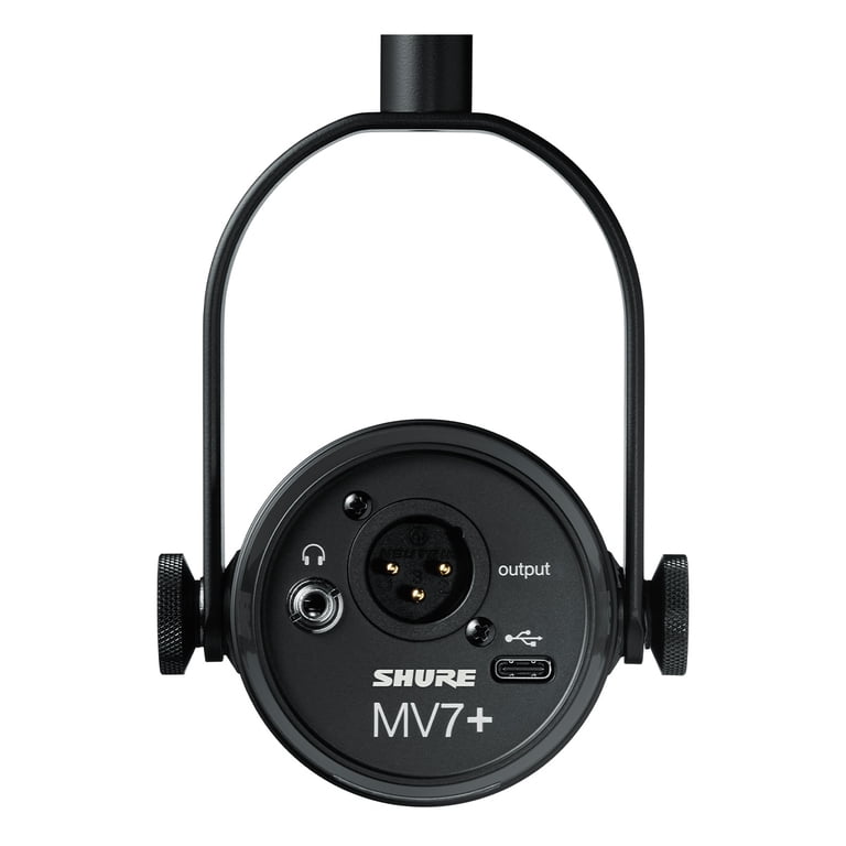 Shure, Podcast Microphone, MV7+, Hybrid USB-C XLR, Desktop Stand