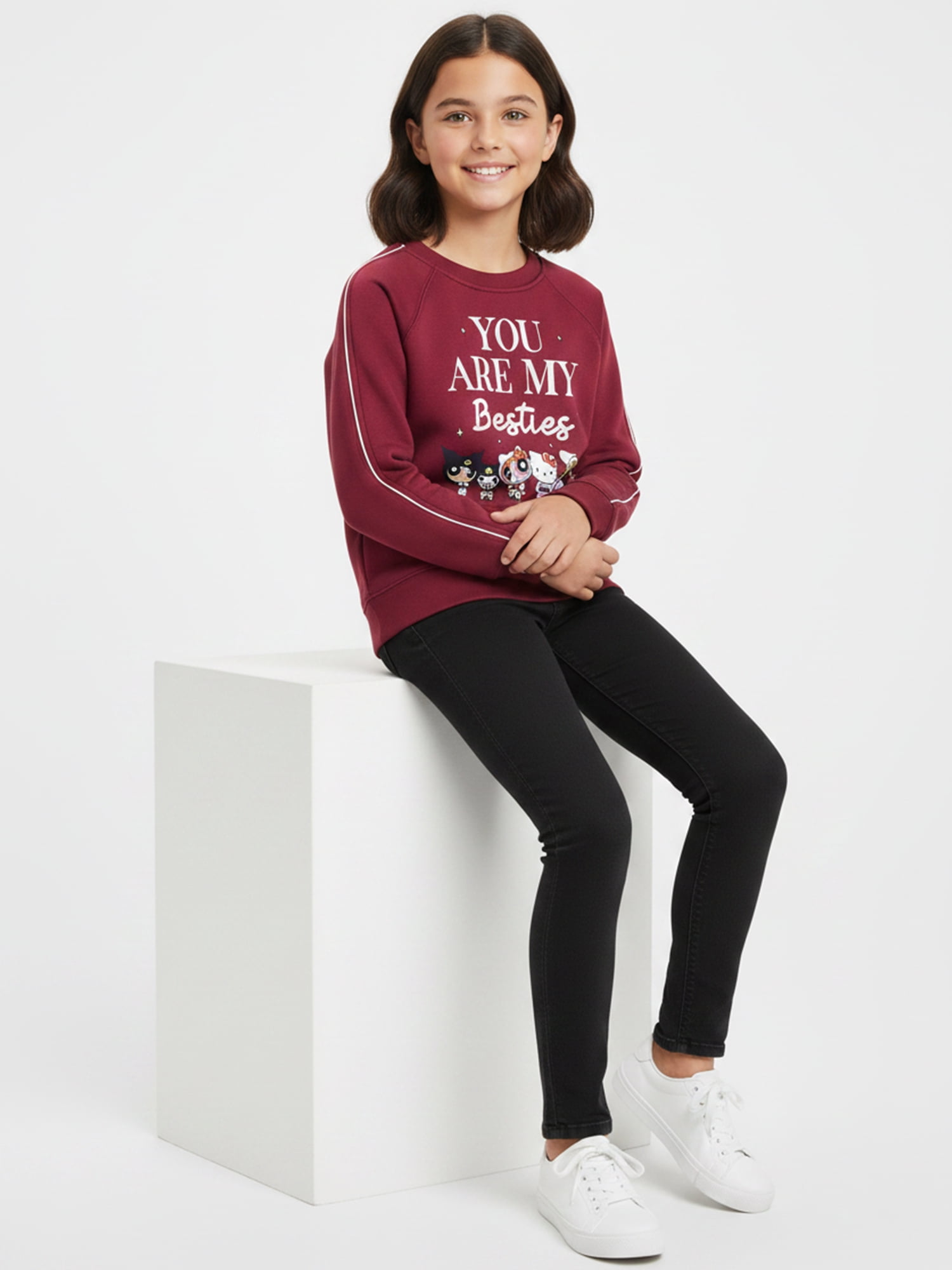 The Powerpuff Girls x Sanrio Girls Besties Graphic Sweatshirt, Sizes 4-16