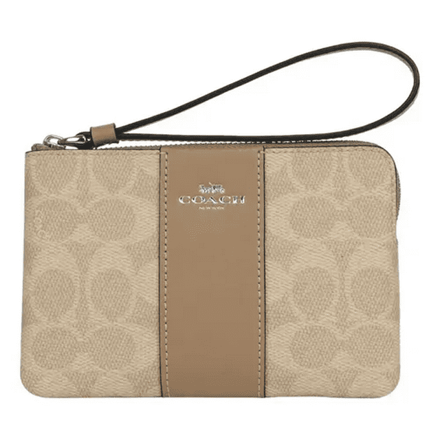 Monedero Dama Coach Original Corner Zip Wristlet Logo
