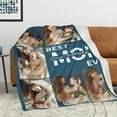 thumbnail image 4 of Best Mothers Day Birthday Gifts for Mom from Son Daughter, Custom Personalized Blanket with Photo Picture, Customized Unique Creative Valentine's Day Gift Throw Blankets Mom Wife Women Blankets, 4 of 5