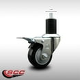 thumbnail image 2 of 3 Inch SS Black Poly Swivel 1-3/4 Inch Expanding Stem Caster Brake, 2 of 2