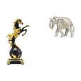 thumbnail image 1 of Colección De Esculturas De Animales Modernos, Estatua De Elefante Y Caballo De Madera, Adorno De Mesa Tallado A Mano, Centro De Mesa Para Sala De Estar, Escritorio, Dormitorio, Recuerdos., 1 of 8