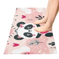 thumbnail image 3 of Bath Mat Soft Plush Non-Slip Absorbent Bathroom Rugs 39"x20" Panda Bear with Cute Sun, 3 of 8