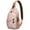 Rose-gold-5, variant on Boho Daisy Sling Bag - Artistic Vintage Flower Chest Bag with Versatile Wear & Durable Design - Sunny Daypack for Spring, Summer, Autumn Travel
