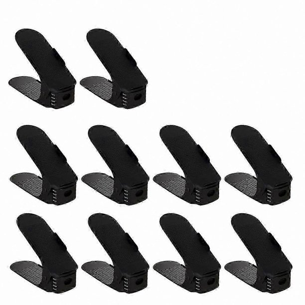 10-Pack Double Layer Shoe Rack Organizer for Space-Saving Storage Solutions