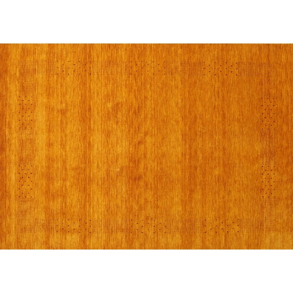 Ahgly Company Machine Washable Indoor Rectangle Contemporary Orange Red Area Rugs, 8' x 12'
