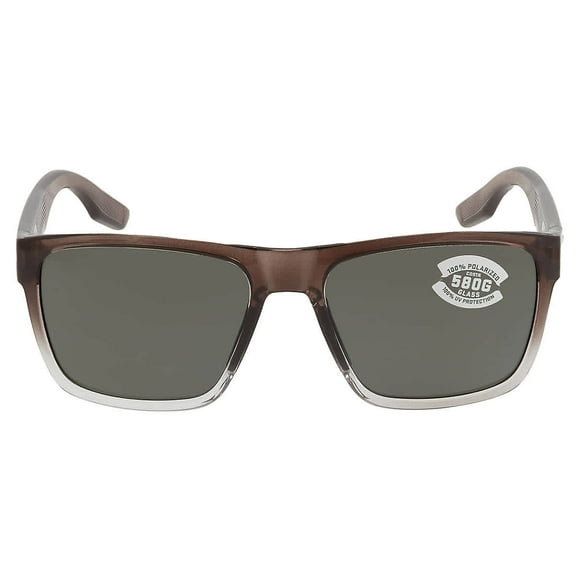 Costa Del Mar Paunch XL Grey Polarized Glass 580G Square Men's Sunglasses 6S9050 905005 59