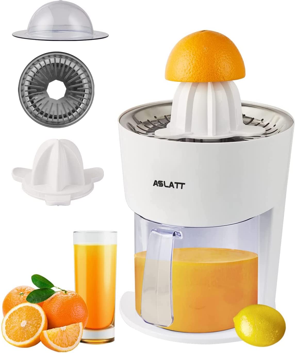 KRUPS Electric Acrylic Citrus Juicer with Automatic Fruits Pressure