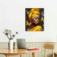 thumbnail image 2 of JRXY  African Canvas Wall Art Arican American Woman with Yellow Hair Colorful Butterfly Canvas Art Wall Decor Yellow Grey Decor for Living Room Bedroom Bathroom Home Decor Ready to  12x16 in, 2 of 4