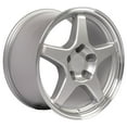 thumbnail image 3 of 17 inch Rim fits 97-04 Chevrolet Corvette ZR1 Silver Machined Lip Aluminum Wheel Direct Fit, 3 of 4