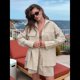thumbnail image 4 of Conjuntos de 2 Piezas para Mujer: Camisas de Corta con Botones, Ropa de Estar por Casa, Pantalones Cortos de Verano con Bolsillos. Caqui S, 4 of 10