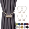 thumbnail image 1 of Magnetic Curtain Tiebacks Curtain Clips Rope Rear Curtain Holders Buckles Curtain Binder Curtain Holders for Home Decoration Cafe Office 4 Pieces Beige, 1 of 7
