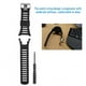 thumbnail image 3 of Correa de reloj ANGGREK de goma para reloj Ambit1/2/3 Negro y plateado, 3 of 8