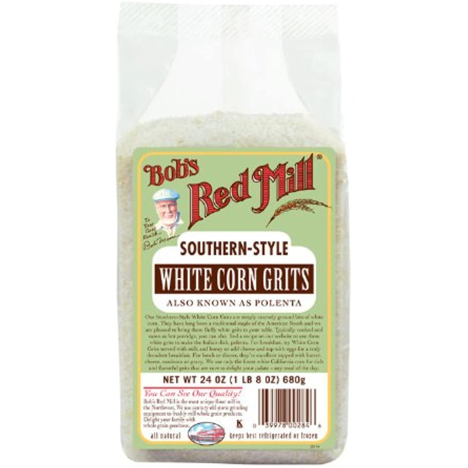 Bobs Red Mill White Corn Grits / Polenta, 24 Ounce (Pack Of 4