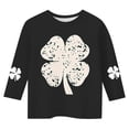thumbnail image 1 of TIEVOSA Girls' St Patrick's Day Printed Top with Quarter Sleeves for 3-4 Years, 1 of 4