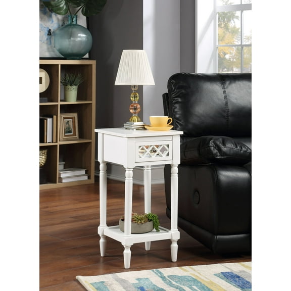 Convenience Concepts French Country Khloe Deluxe 1 Drawer Accent Table with Shelf, Multiple Colors